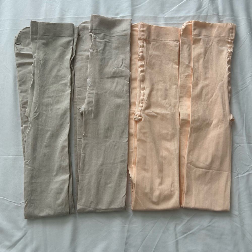 4 Brand New Footed Dance Tights - Size Small